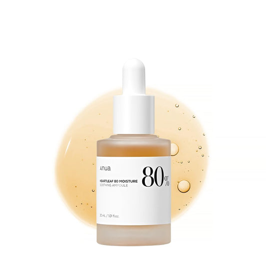 Anua Heartleaf 80 Soothing Ampoule – Hydrating Vegan Serum 30ml